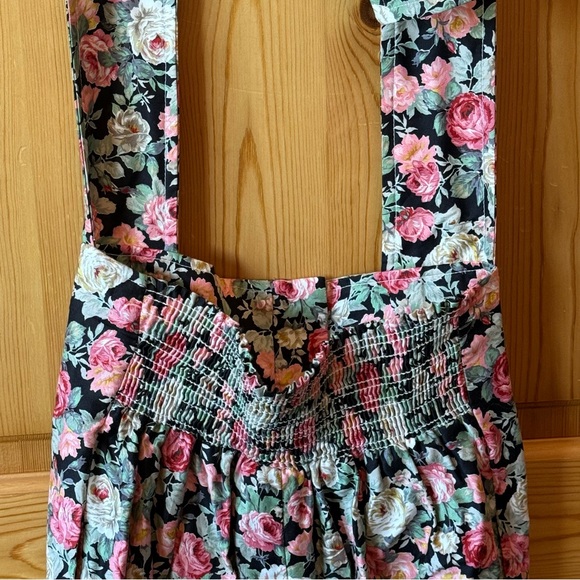 Vintage 90s Karen Kane Floral Roses Halter Jumpsuit Jumper Pants S Cottagecore - Picture 10 of 16